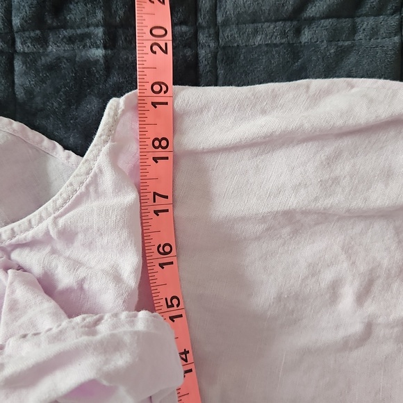 Zara Lilac Ruffle Linen Blend Shirtdress, Sz M, Western, Boho, Resort - Picture 9 of 11